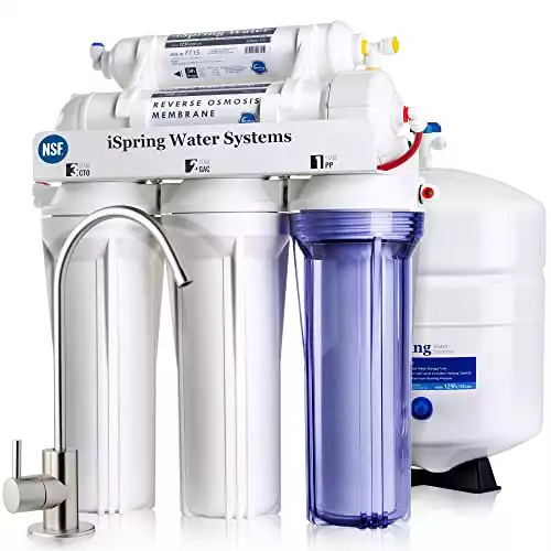 iSpring RCC7 Under Sink Reverse Osmosis Drinking Filtration System